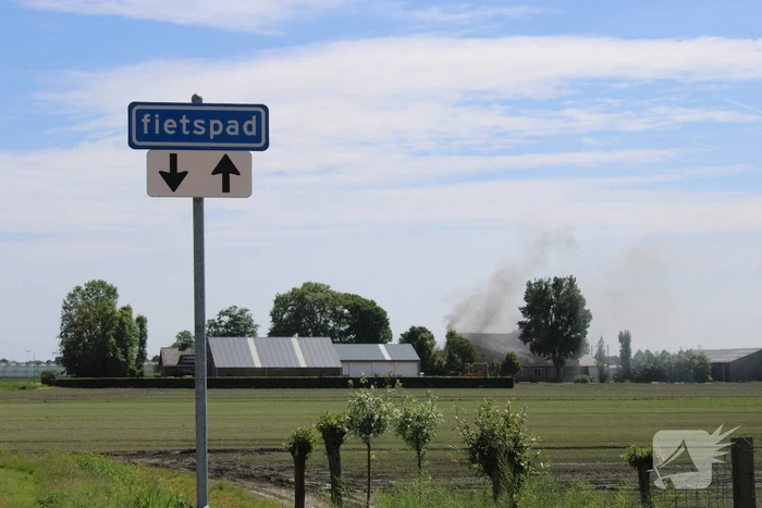 Grote brand in boerenschuur