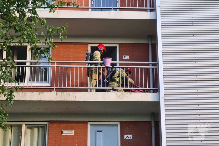 Pan op het vuur zorgt voor rookontwikkeling