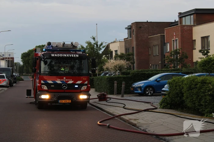 Hevige brand in elektrische auto
