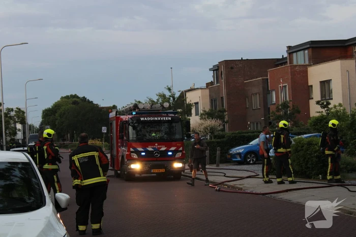 Hevige brand in elektrische auto