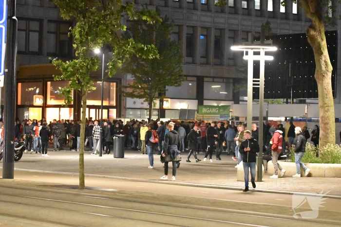 Veel politie op de been na verloren wedstrijd van Feyenoord