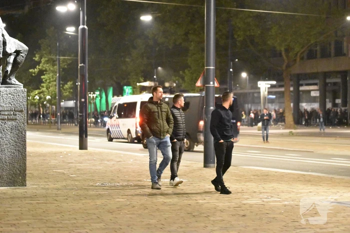 Veel politie op de been na verloren wedstrijd van Feyenoord