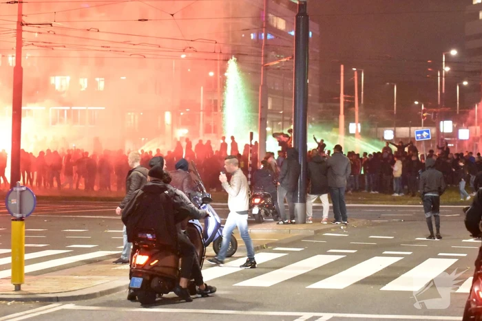 Veel politie op de been na verloren wedstrijd van Feyenoord