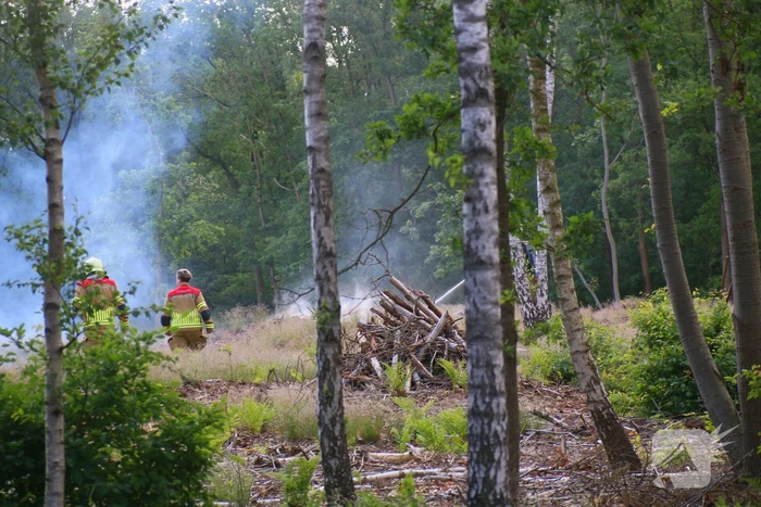 Brand in bosgebied