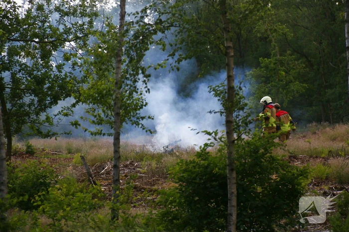 Brand in bosgebied