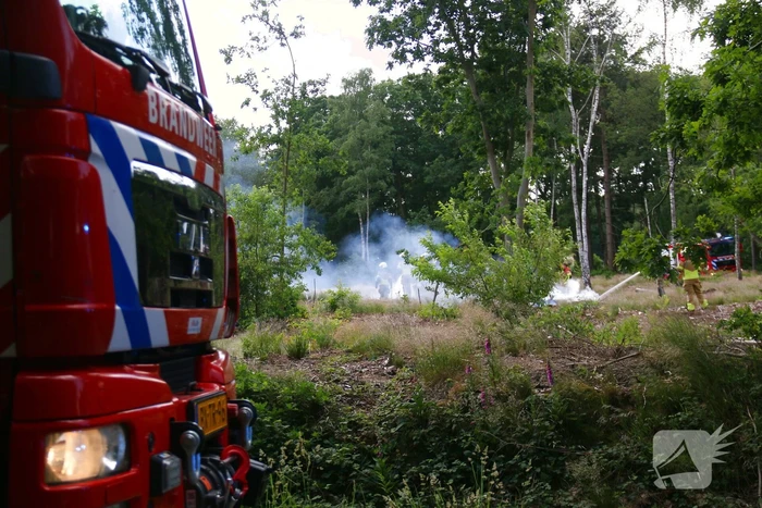 Brand in bosgebied