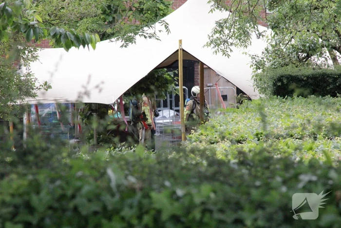 Gaslekkage in tuin van woning