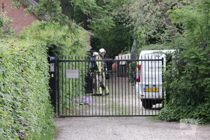 Gaslekkage in tuin van woning