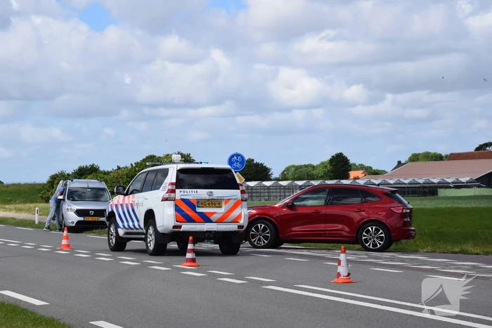 Fietser gewond bij botsing met auto