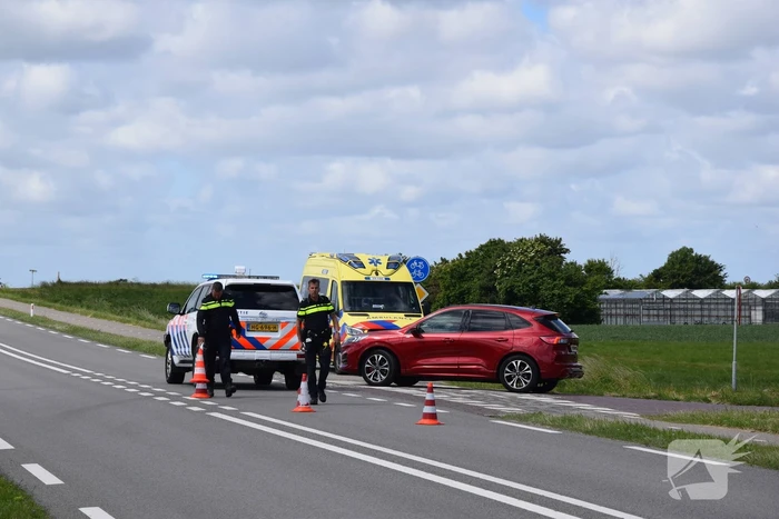Fietser gewond bij botsing met auto