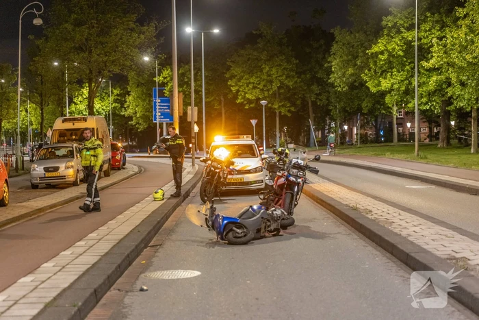 Drankrijder komt ten val met scooter