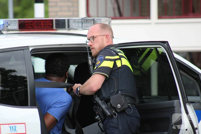 Veel politie bij aanhouding