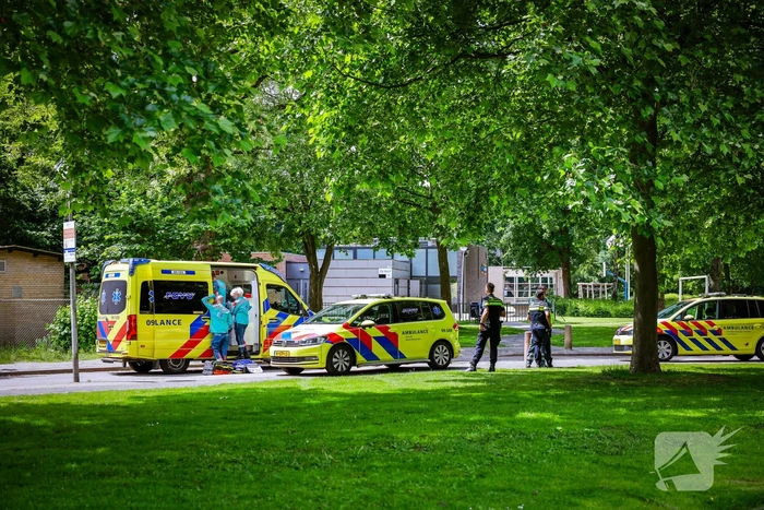 Traumahelikopter landt voor incident met kind in brandgang