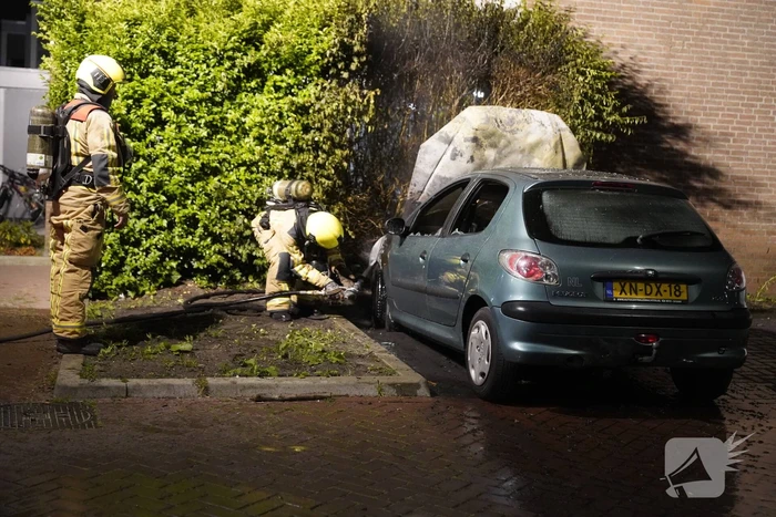 Auto brandt volledig uit