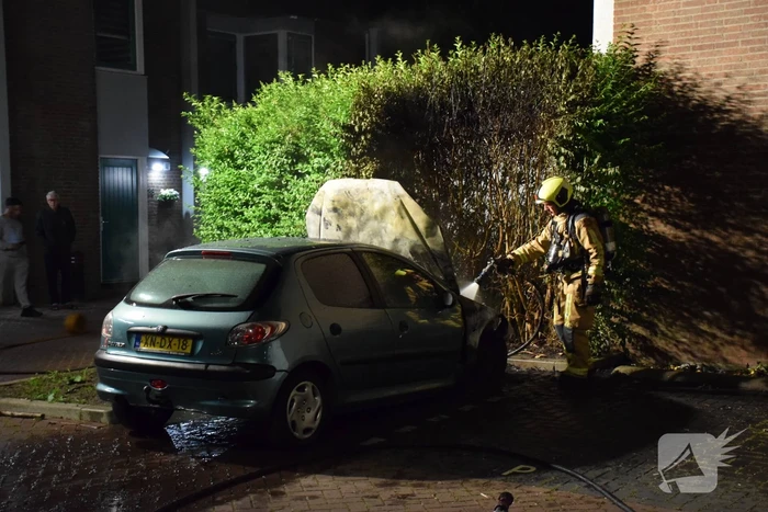 Auto brandt volledig uit