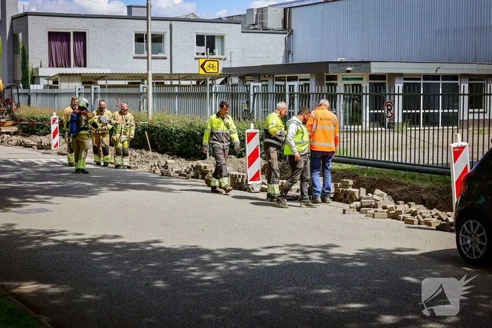 Gasleiding geraakt bij graafwerkzaamheden