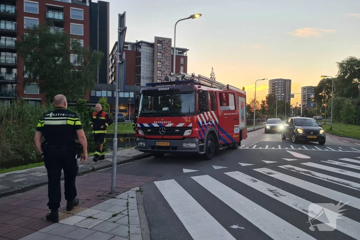 Automobilist rijdt tegen lantaarnpaal
