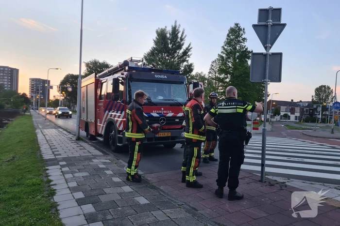 Automobilist rijdt tegen lantaarnpaal