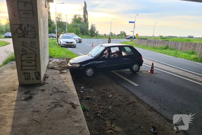 Bestuurder aangehouden na eenzijdig ongeval