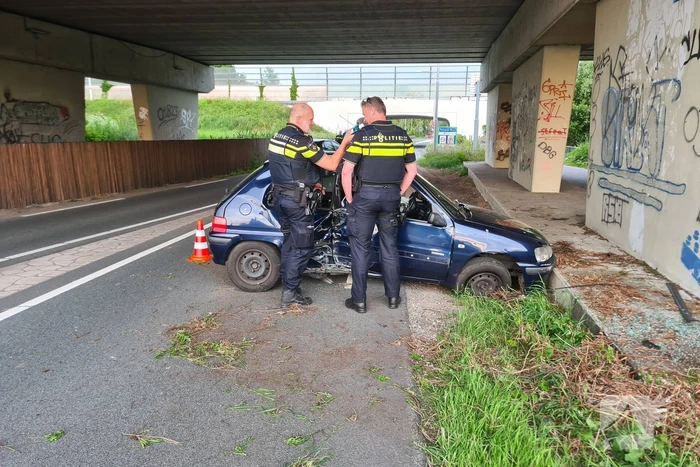 Bestuurder aangehouden na eenzijdig ongeval