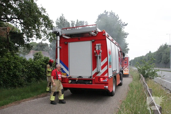Veel rook bij brand in natuurgebied