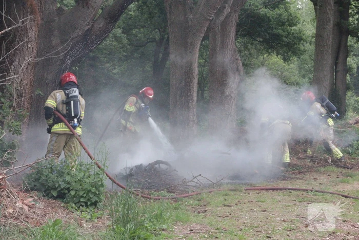 Veel rook bij brand in natuurgebied