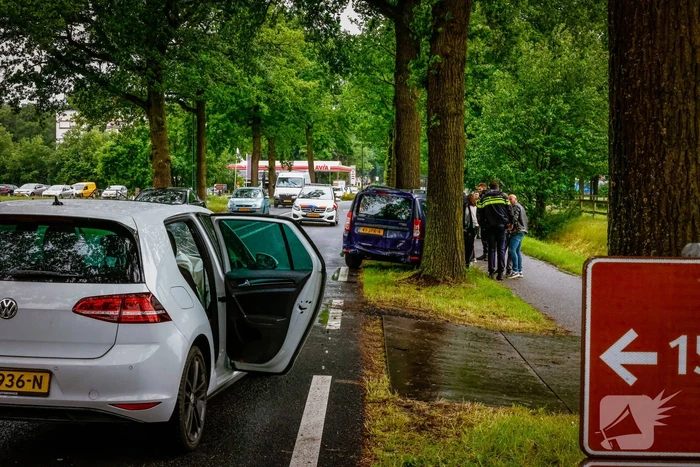 Drie personenwagens betrokken bij kop-staart botsing