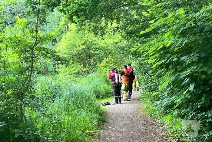 Zoekactie naar persoon in water bij Kasteel Erenstein