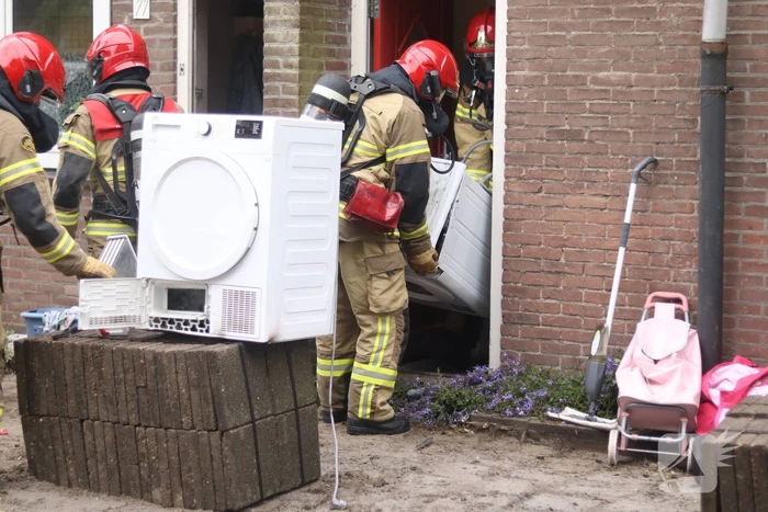 Droger veroorzaakt brand in woning