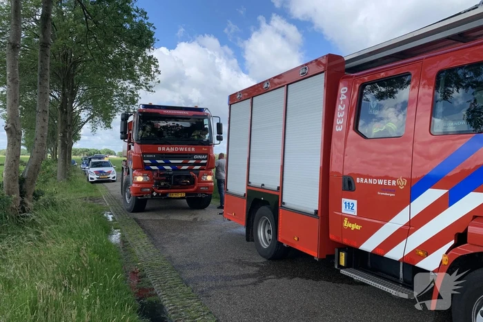 Autoambulance verwoest vanwege brand