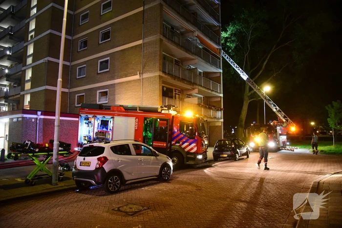Flat ontruimd na zeer grote brand