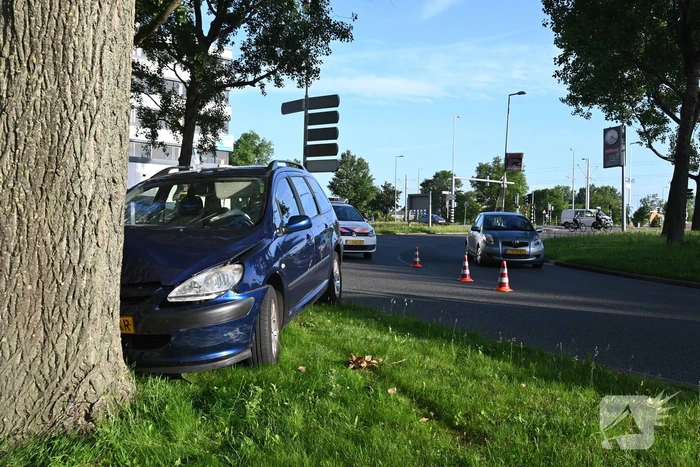 Bestuurder parkeert auto tegen boom en verdwijnt