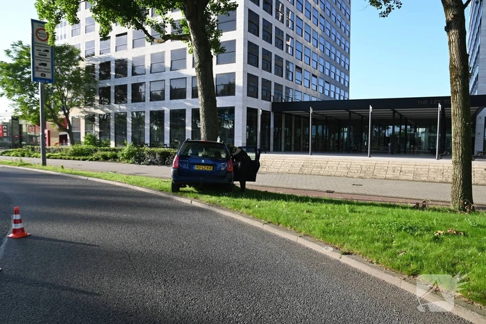 Bestuurder parkeert auto tegen boom en verdwijnt
