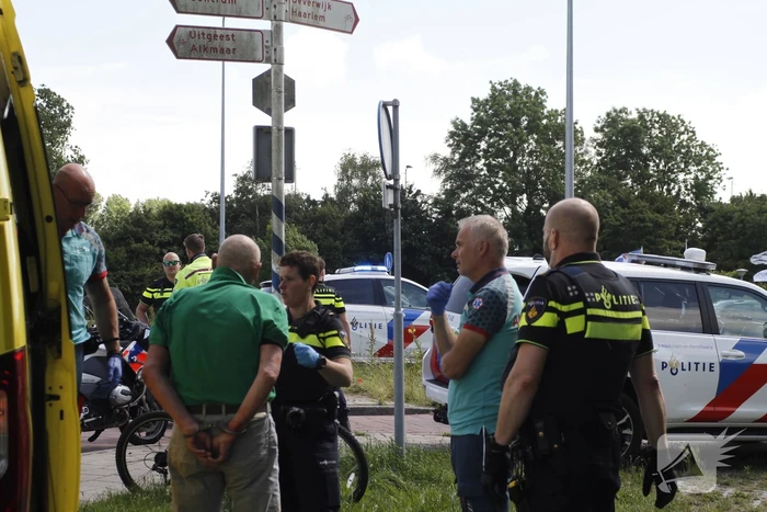 Agressieve man in de boeien na ongeval