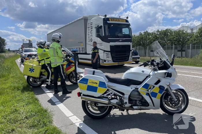 Auto botst op voorganger