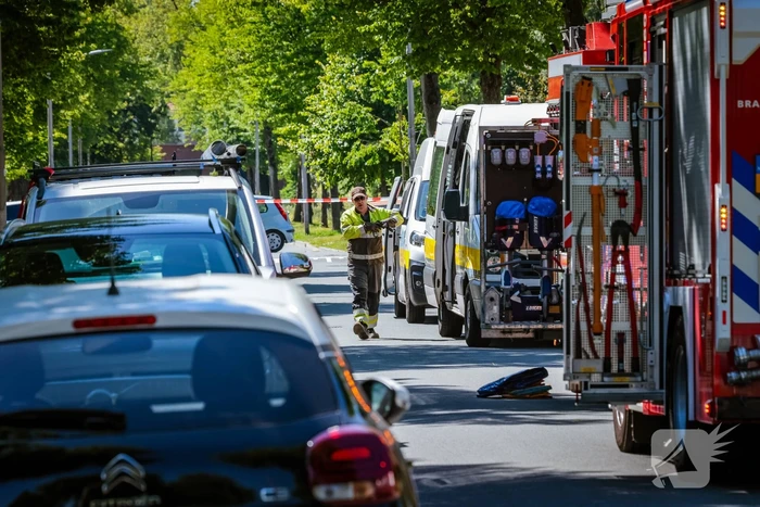Straat afgezet door gaslekkage