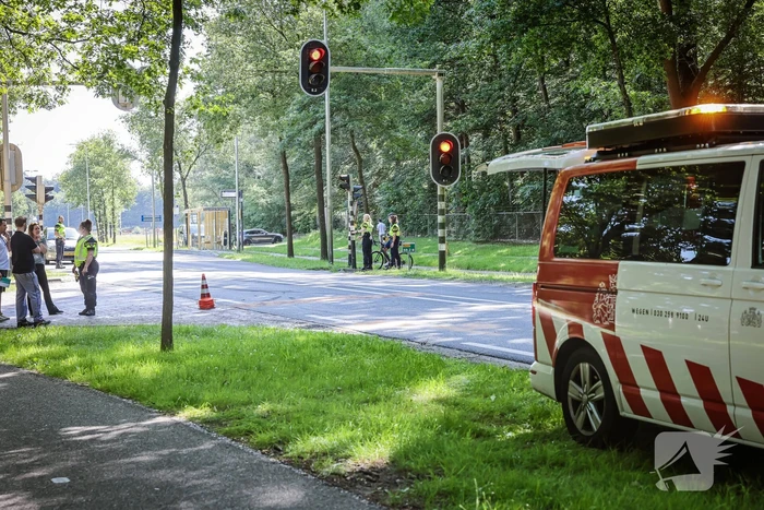 Schade na aanrijding bij stoplicht