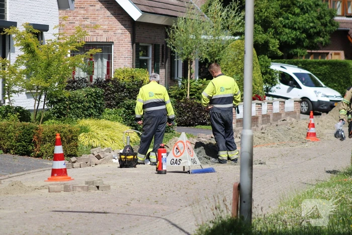 Gaslekkage bij graafwerkzaamheden aanleg glasvezel