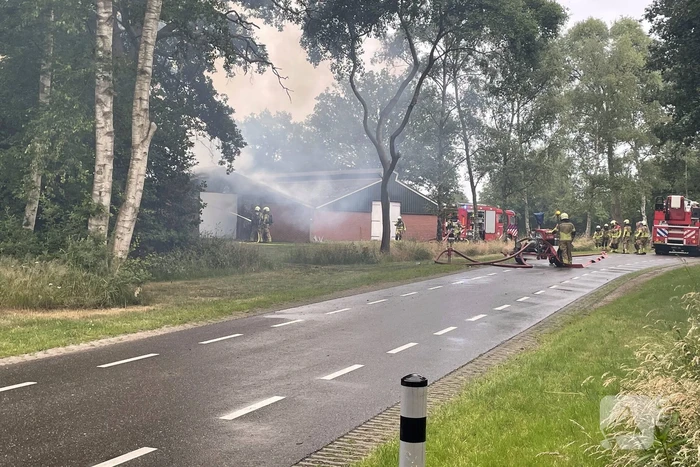 Schuur met pluimvee verwoest vanwege brand