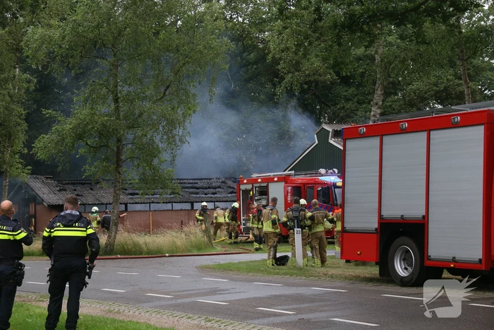 Schuur met pluimvee verwoest vanwege brand