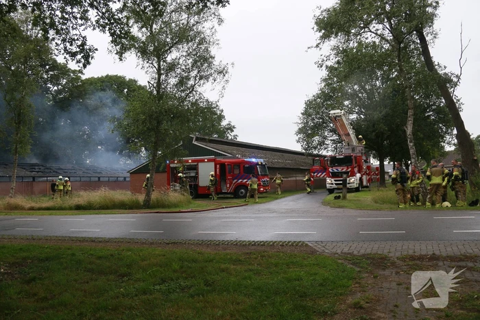Schuur met pluimvee verwoest vanwege brand