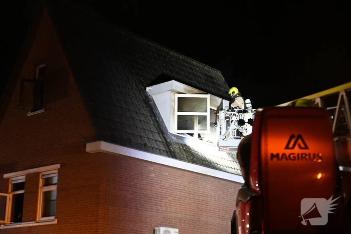 Uitslaande brand bij brand in wasdroger