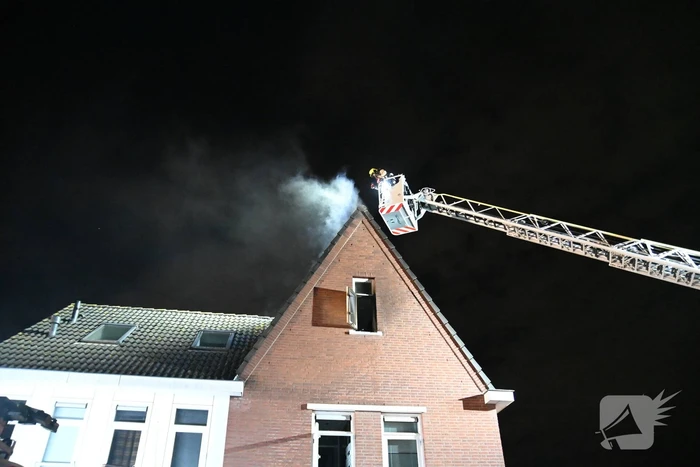 Uitslaande brand bij brand in wasdroger