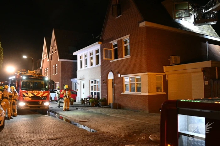 Uitslaande brand bij brand in wasdroger