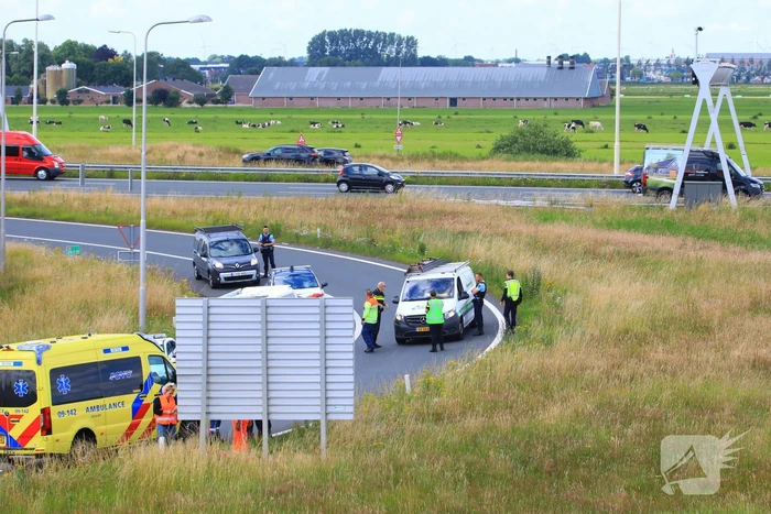 Motorrijder gewond bij ongeval op afrit