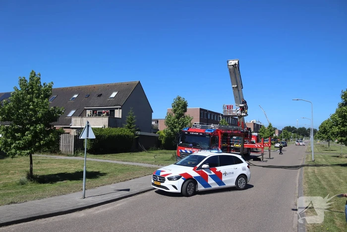 Brand op bovenste verdieping van hoekwoning