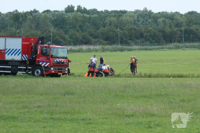 Grote reddingsactie voor paard te water