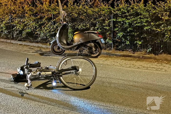Ernstig ongeval tussen fietser en scooterrijder