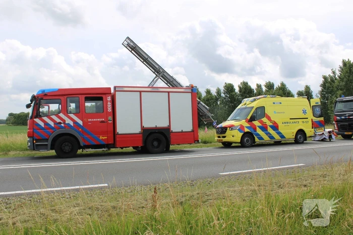 Gewond persoon aangetroffen in weiland