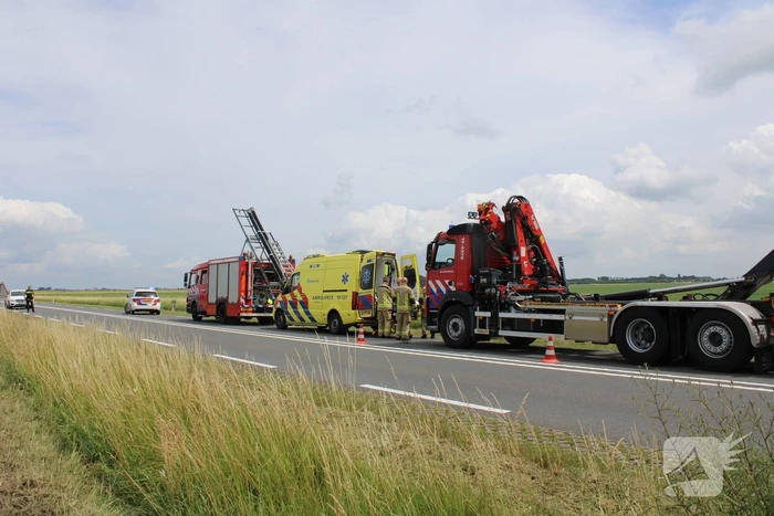 Gewond persoon aangetroffen in weiland